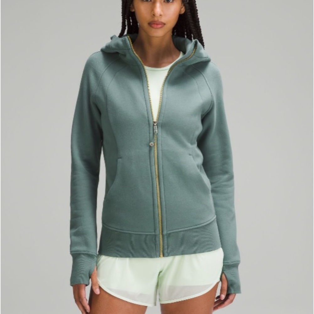 lululemon scuba full zip Hoodie in medium forest